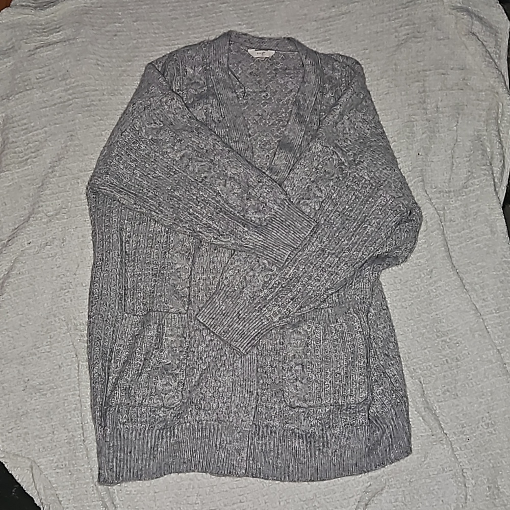 Grey Knit Cardigan